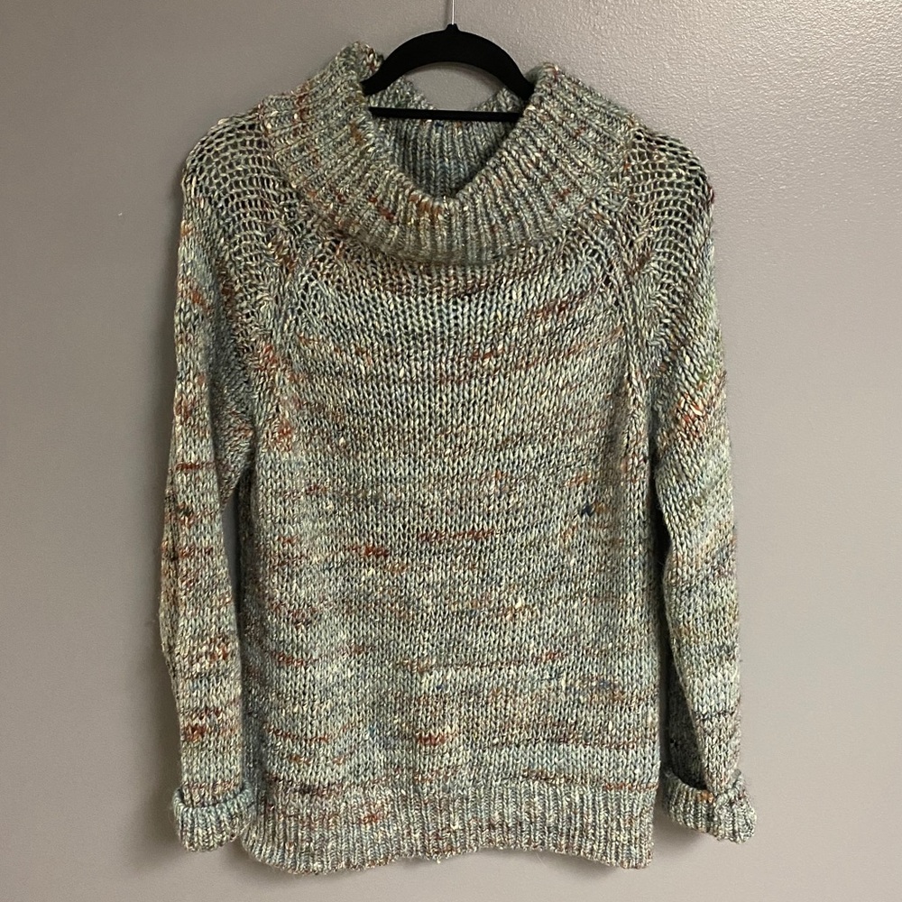 Anthropologie Moth sweater size large blue/ green wool